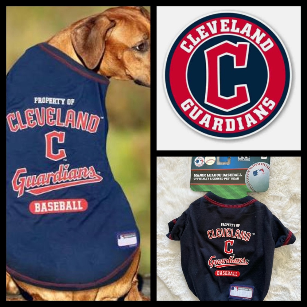 NWT MLB Cleveland Guardians Dog Jersey - Blue and Red